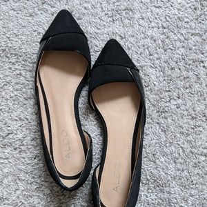 Aldo Suede Flats, Black and Gray